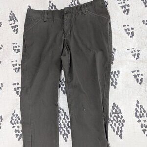 lee's cropped pants, olive green, size 6